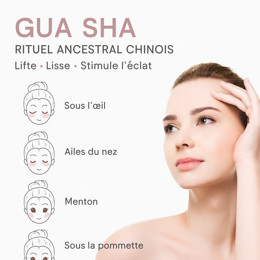 Gua Sha Visage en Quartz Rose Naturel – Massage Lifting, Anti-Âge & Drainage Lymphatique
