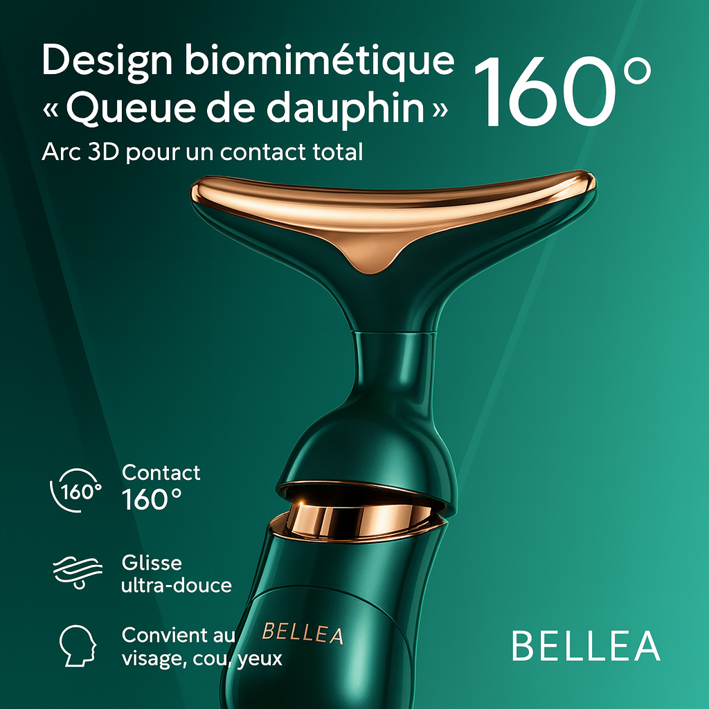 BELLEA Appareil Lifting Visage & Cou 3-en-1 | EMS Massage Yeux