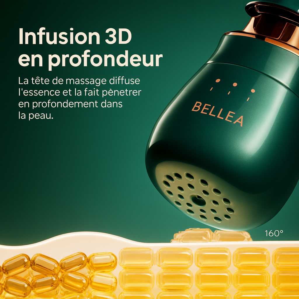 BELLEA Appareil Lifting Visage & Cou 3-en-1 | EMS Massage Yeux