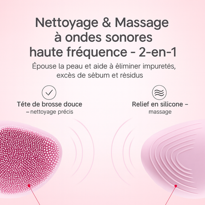 Brosse Nettoyante Visage Électrique USB – Nettoyage en Profondeur & Massage Sonic