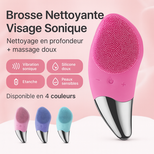 Brosse Nettoyante Visage Électrique USB – Nettoyage en Profondeur & Massage Sonic