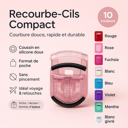 Mini Recourbe-Cils Professionnel Pliant – Courbure Parfaite en Quelques Secondes