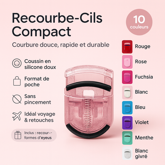 Mini Recourbe-Cils Professionnel Pliant – Courbure Parfaite en Quelques Secondes