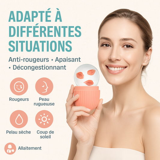 Kit 3 en 1 Gua Sha & Roller Visage Inox – Massage Lifting, Anti-Âge & Effet Glacé