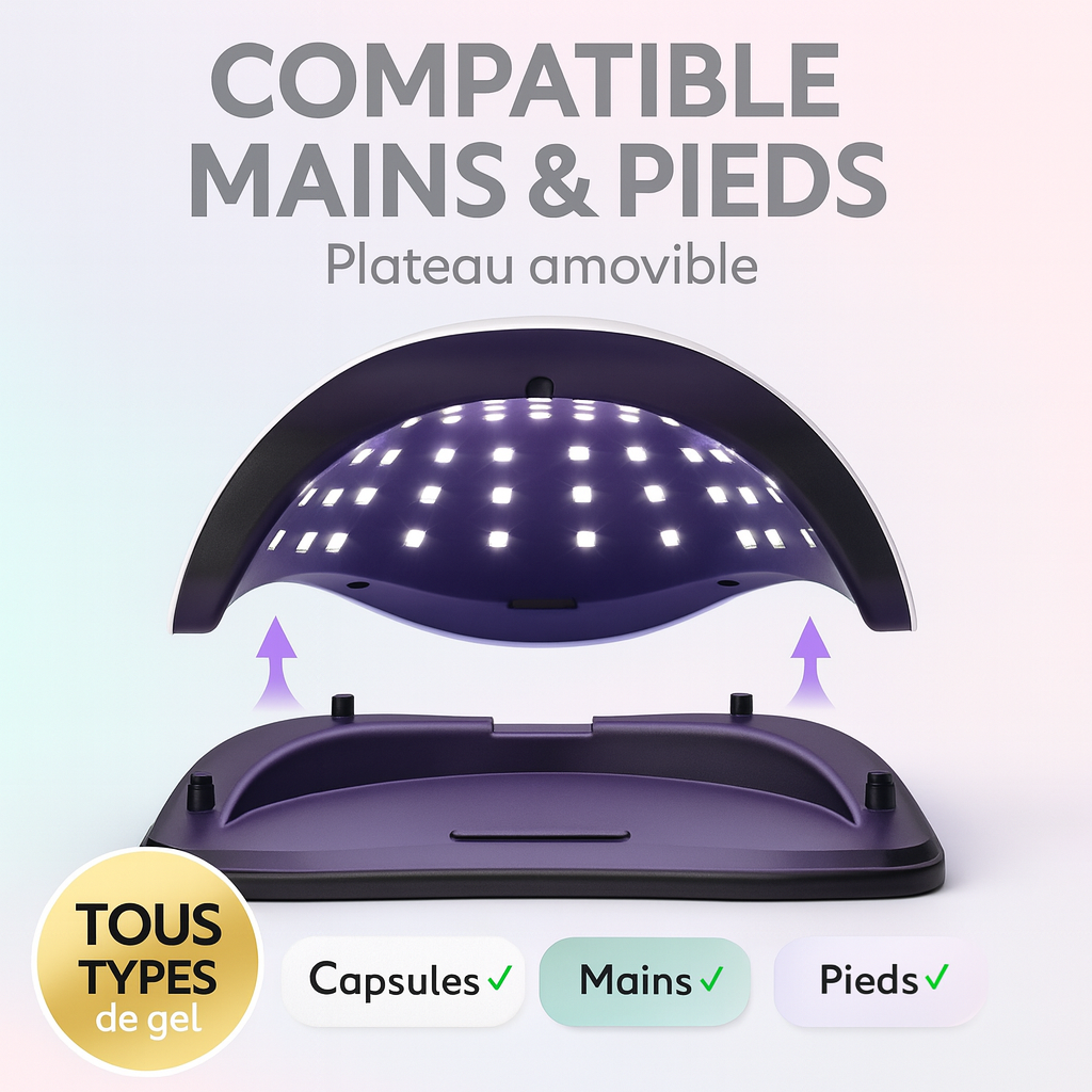 Lampe UV LED 380W Professionnelle – Séchage Rapide Vernis et Gel, Manucure & Pédicure à Domicile ou en Salon